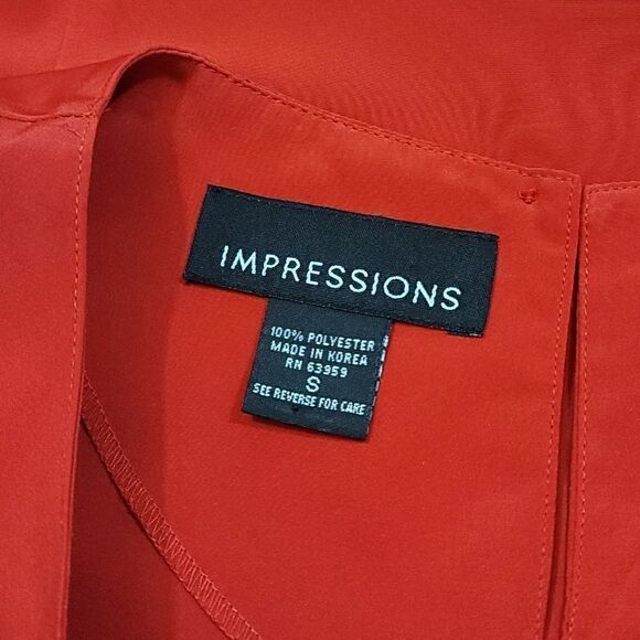Vintage 90s Y2K Impressions Sleeveless Shell Top in Red Size Small - Picture 6 of 7